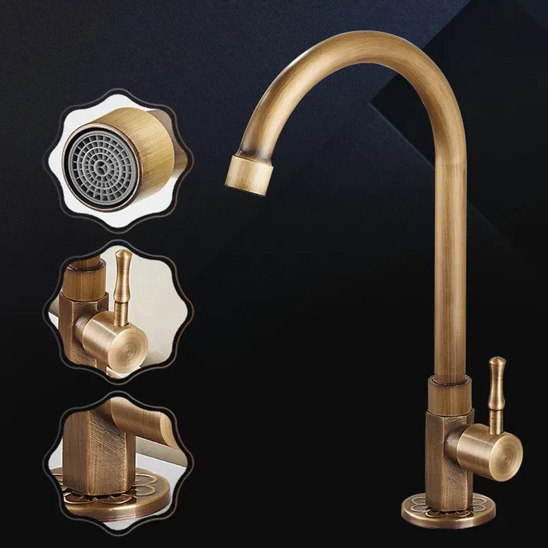 BowLift | Brass kitchen faucet