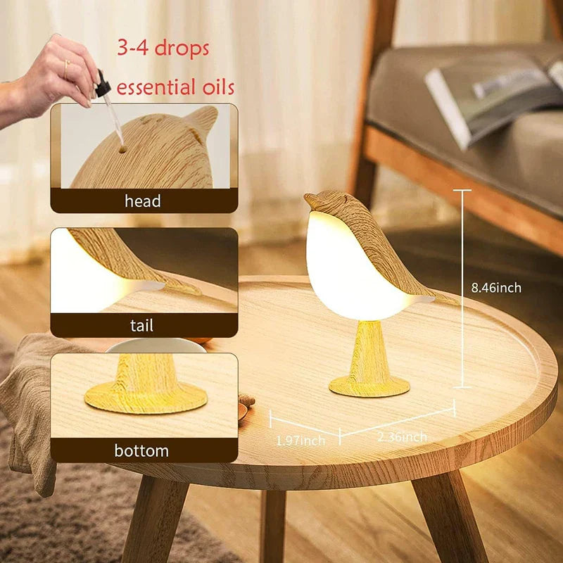 BowLift | Playful Bird Night Lamp – Touch Control & Adjustable Light Colors