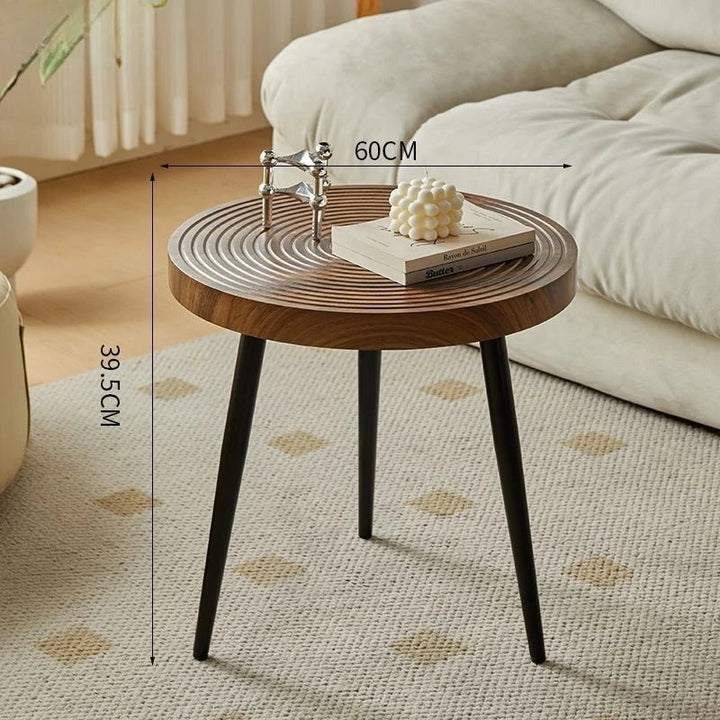 BowLift | Round Wooden Coffee Table Japanese Design Tea Table Living Room
