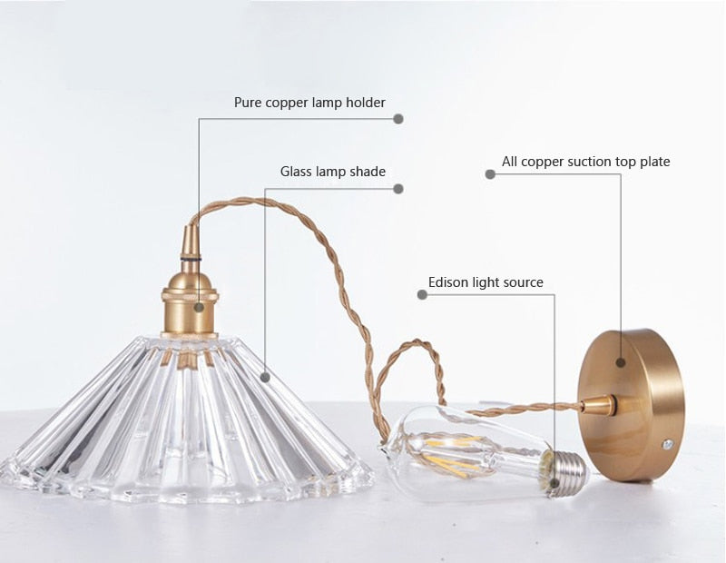 BowLift | Nordic Brilliance Transparent Glass Pendant Lamp