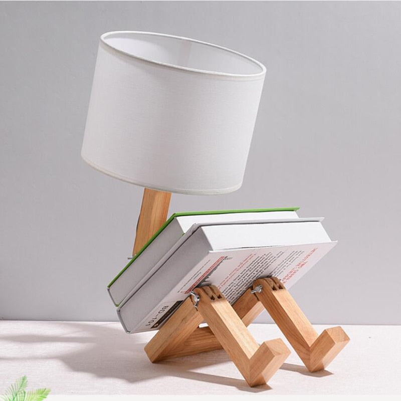 BowLift | Thinker Wooden Robot Modern Night Lamp