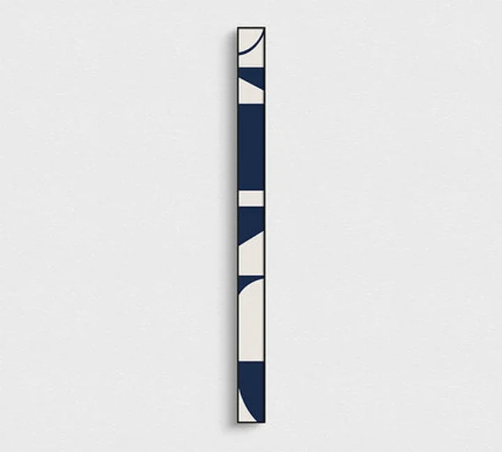 Creative Abstract Blue White Slim Format Wall Art Fine Art Canvas Prints Tall Narrow Wide Format Pictures For Living Room Foyer Stairway Wall Decor | Bowlift