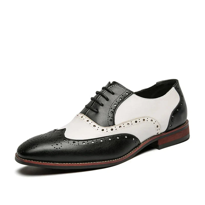 BowLift | Men's Luxury Shoes Brogue Lace-up Casual British Style Contrast Color Oxford Office