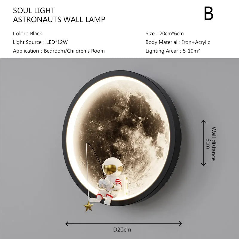 BowLift | Astronaut On The Moon Wall Light
