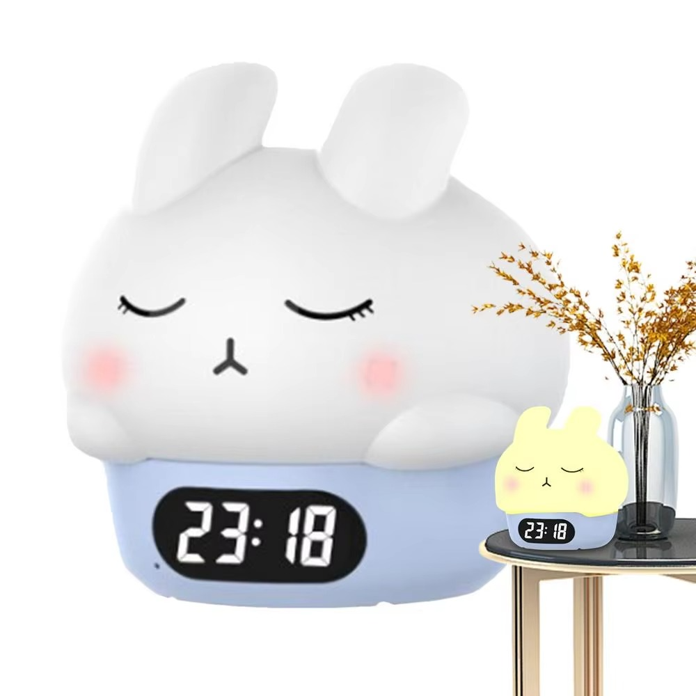 BowLift | Bunny Digital Alarm Clock with Sleep Trainer and Night Light