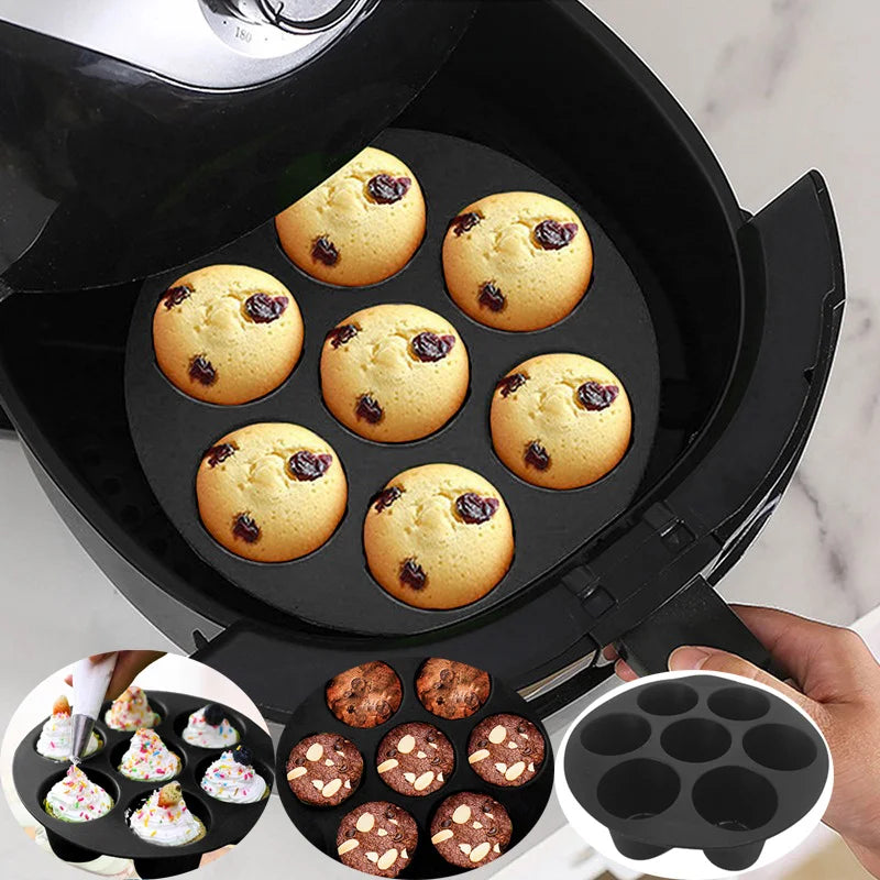 BowLift | Silicone Muffin Pan for Air Fryer – Non-stick & Flexible for Muffins, Cupcakes & Snacks