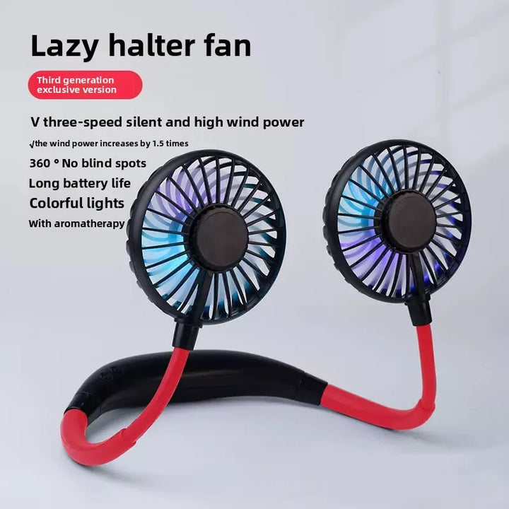 Adjustable Hands-Free Neck Cooling Fan | Bowlift