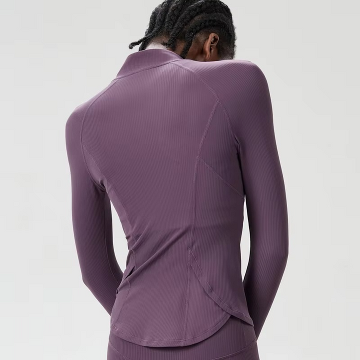 BowLift | Womens Slim Fit Running Jacket With Full Zip Long Sleeve Lightweight Sports Top