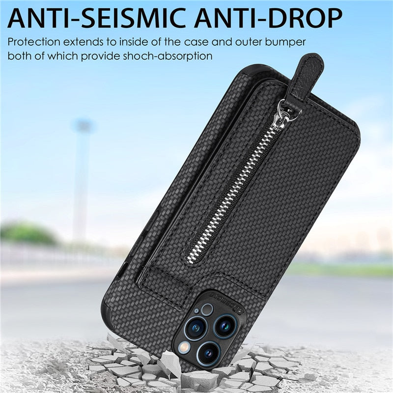BowLift | Zip Zip Elegance Wallet iPhone Case
