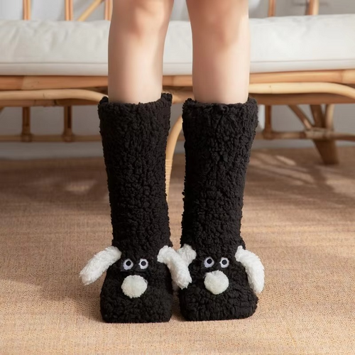 BowLift | Luxurious Velvet Coral Fleece Winter Socks for Women