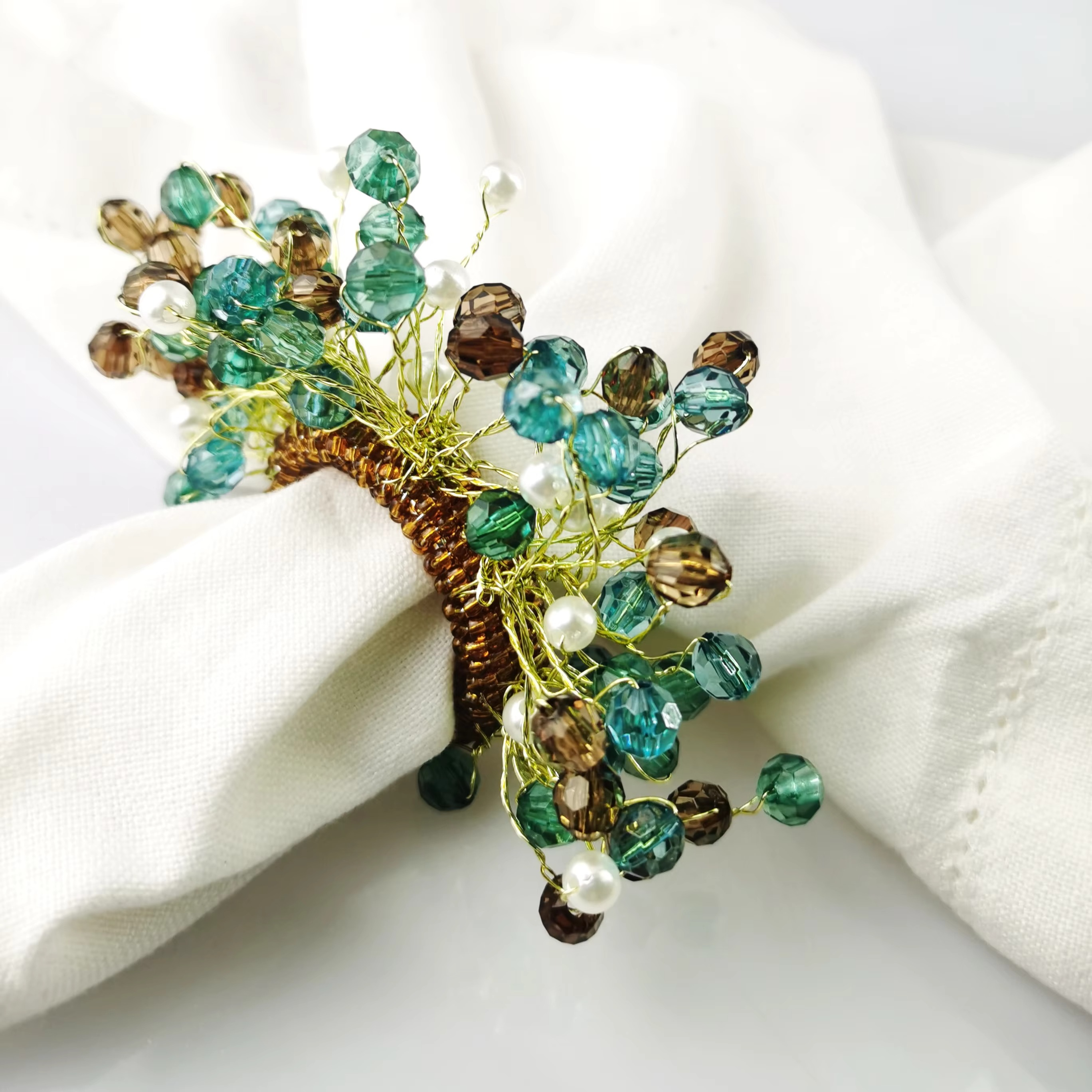 BowLift | Colorful Acrylic Bead Napkin Ring Set of 4