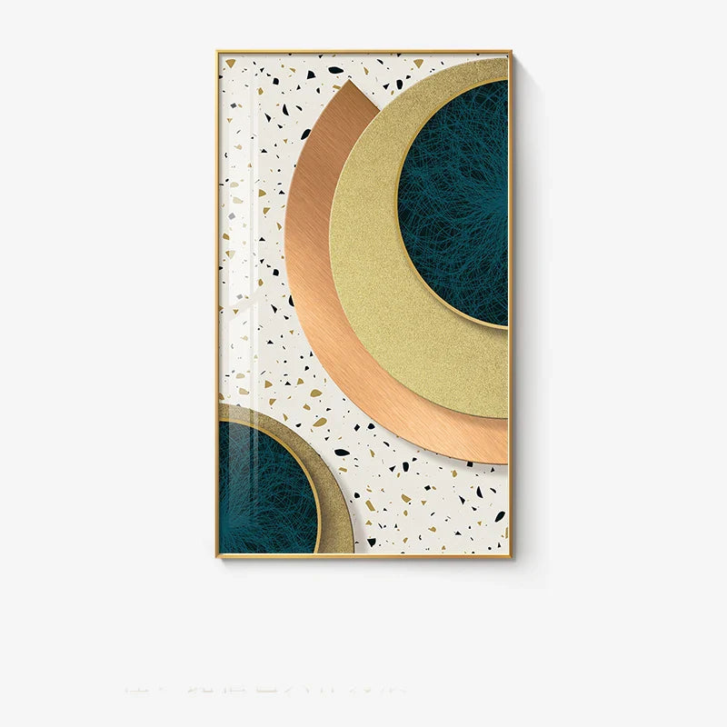 Modern Abstract Geometric Circles Wall Art Fine Art Canvas Prints Pictures For Luxury Living Room Dining Room Hotel Bedroom Home Office Art Decor | Bowlift