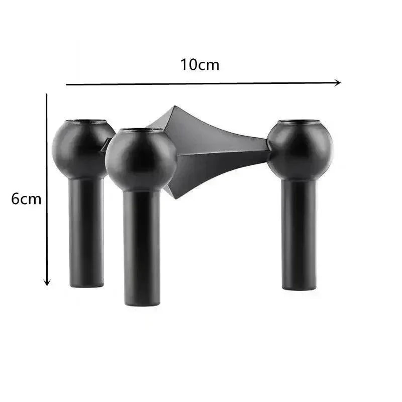 BowLift | Modern Molecular Metal Candle Holder – Nordic-Style Silver Candle Stand for Elegant Home Decor