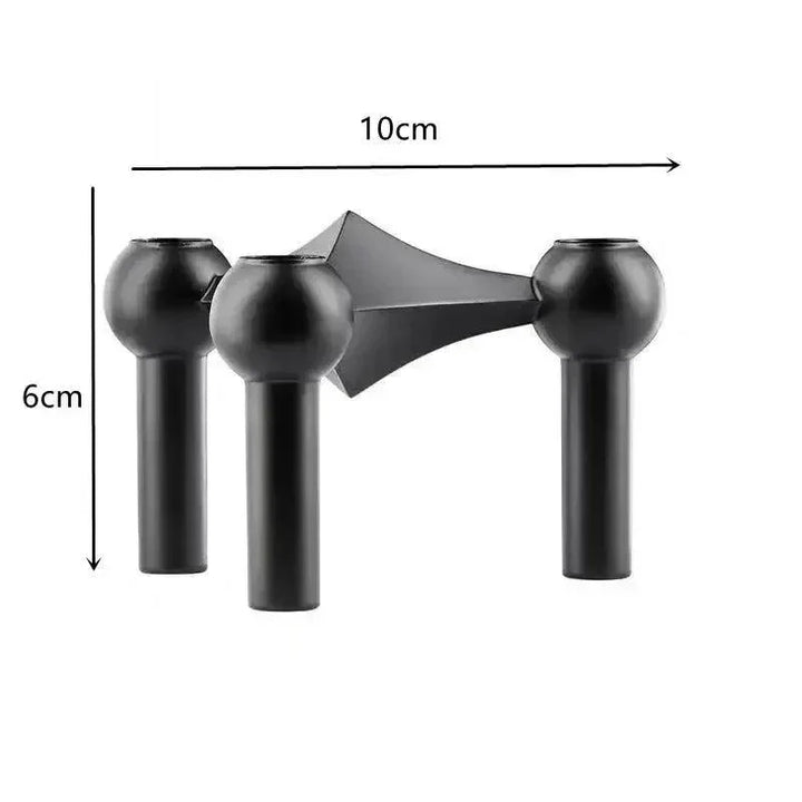 BowLift | Modern Molecular Metal Candle Holder – Nordic-Style Silver Candle Stand for Elegant Home Decor