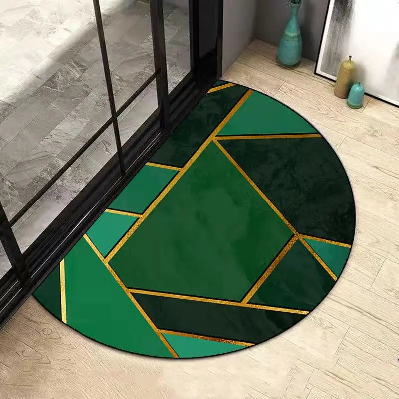 BowLift | AquaSoft Super Absorbent Bath Mat – Non-Slip Half-Round Bathroom Mat for Maximum Comfort