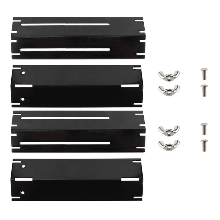 BowLift | Grill shield Adjustable heat shield for gas grills | Replacement thermal plates made of enamel | 2/4 pair set | Universal adjustable 30–56 cm