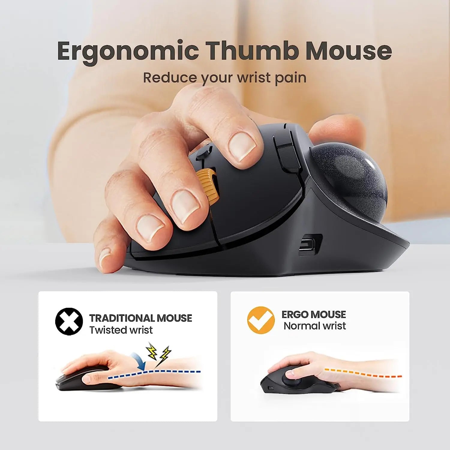 BowLift | Ergonomic Wireless Trackball Mouse