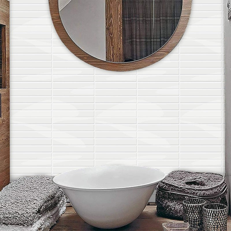 BowLift | Self-adhesive 3D DIY Kit Kat tiles in glossy white