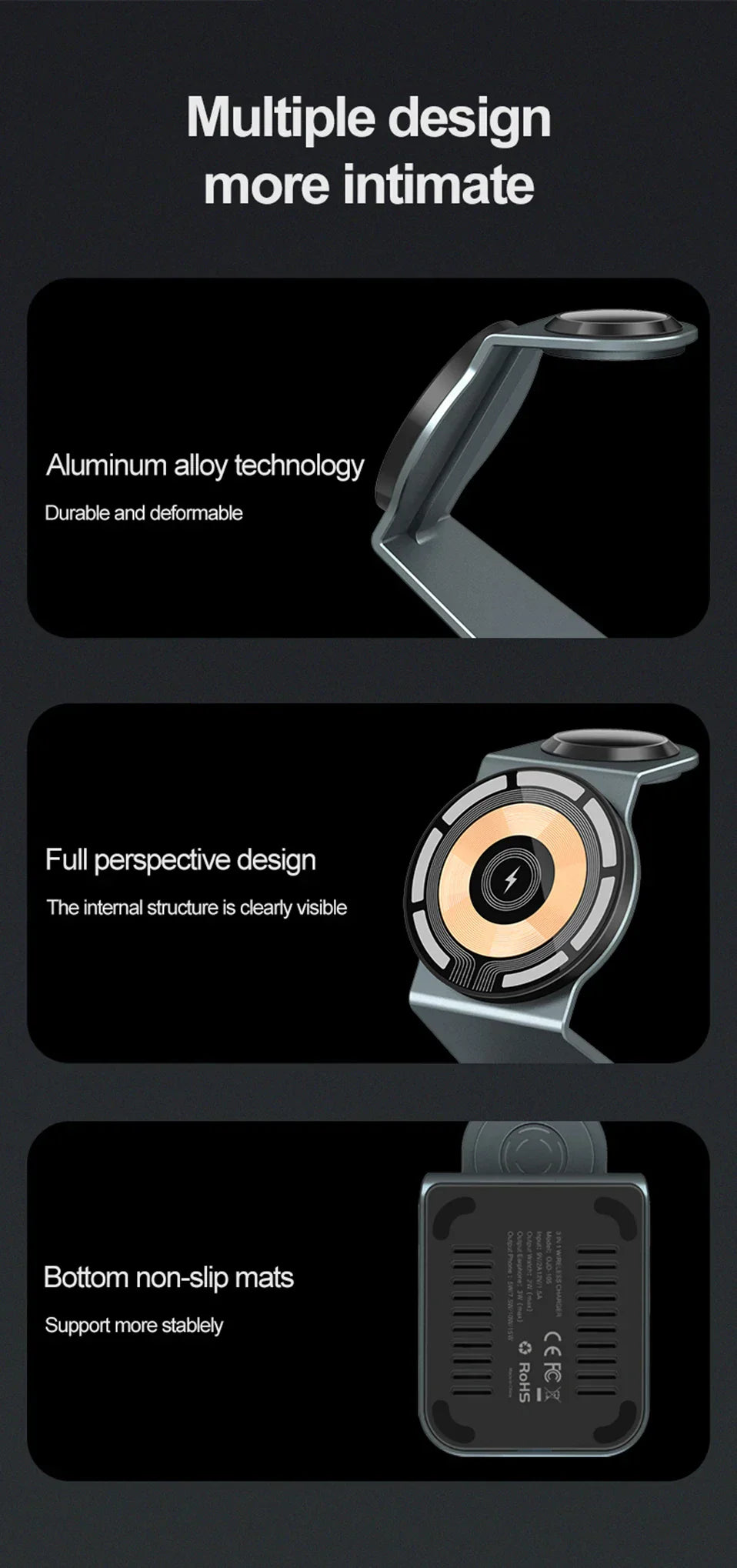 Chargy Pro - Stylish Magnetic Wireless 3-in-1 Charger Bowlift