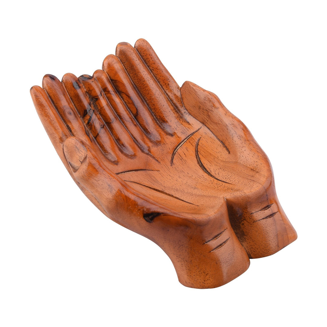BowLift | Giving Praying Wooden Carved Hands Candy Holder Home Decor