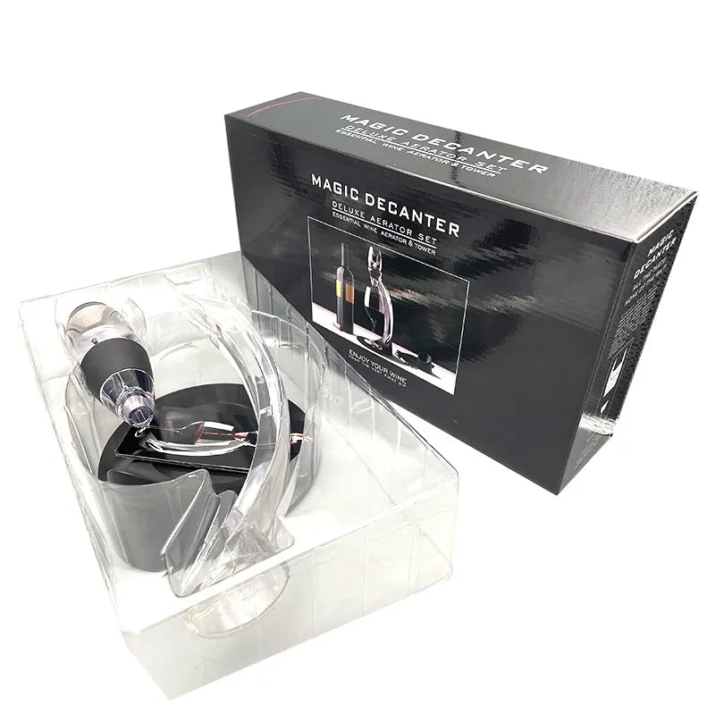 BowLift | Wine aerator, decanter, pourer, set with filters, air purifier, stand diffuser, air aerator, sieve, aerator, wine for the dining room bar