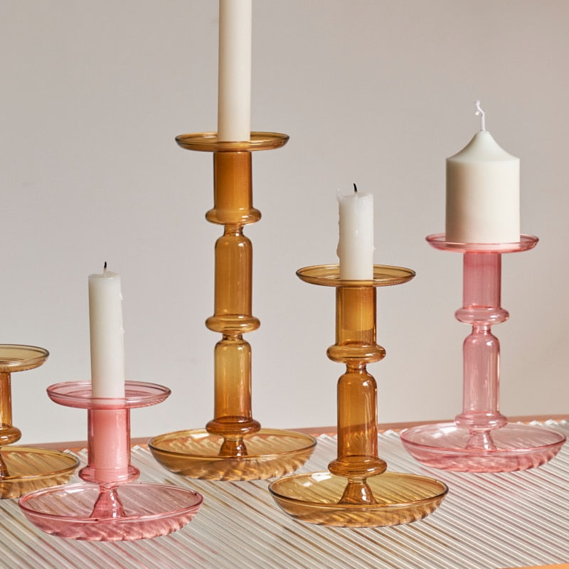 Borosilicate Modern Candleholders - 2 colours | Bowlift