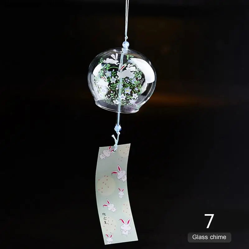 BowLift | Glass Wind Chime Hanabira | Japanese Style | Clear Sound & Decorative Pendant | Handmade