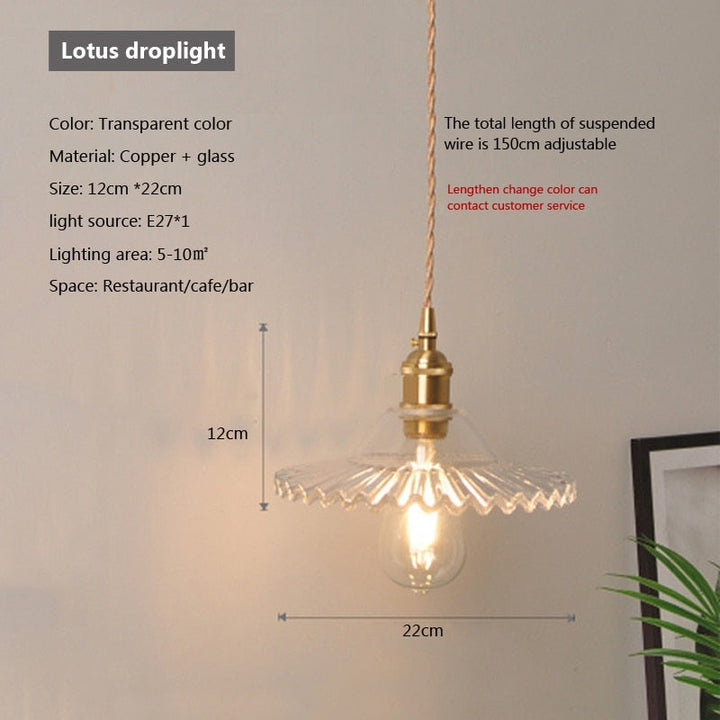 BowLift | Nordic Brilliance Transparent Glass Pendant Lamp
