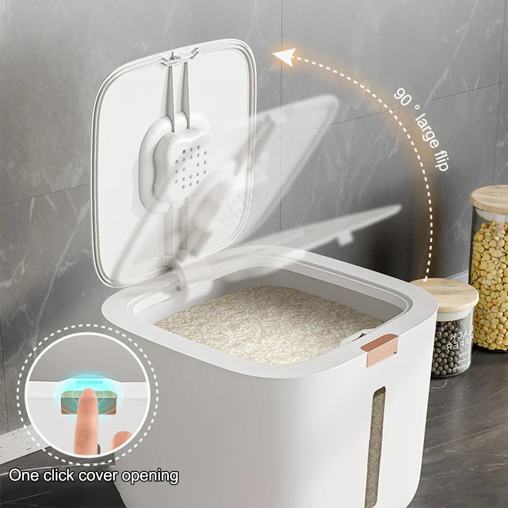 BowLift | Rice Storage Box 5–10kg Airtight Moisture & Insect Resistant with Measuring Cup – GrainSafe