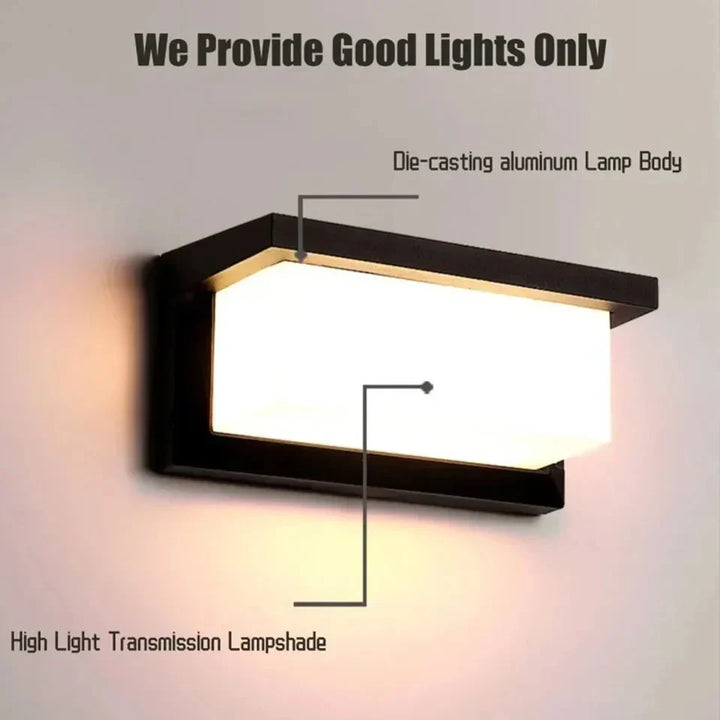 BowLift | LED wall light with radar motion sensor – 16W waterproof light for indoor and outdoor use, cold and warm white light, AC85-265V