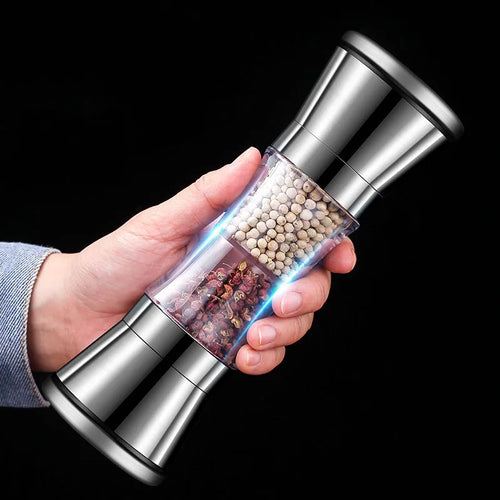 BowLift | 2-in-1 Spice Mill SPICURA DuoMill | Stainless Steel Double Mill for Salt & Pepper | Manual & Stylish