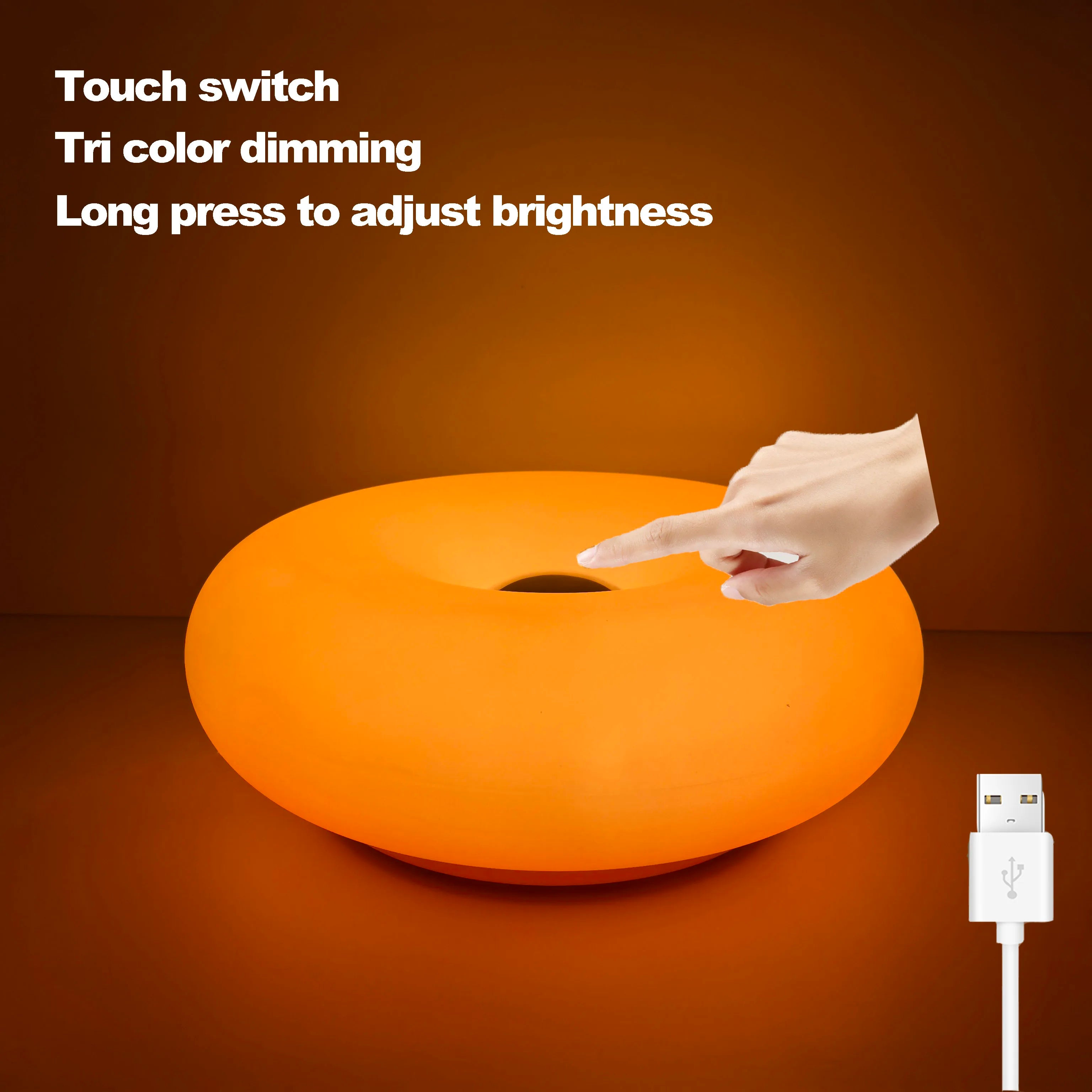 BowLift | Table lamp Luminoro Bauhaus | USB & Touch | RGB 16 colors with remote control | Ambient light for living & bedroom