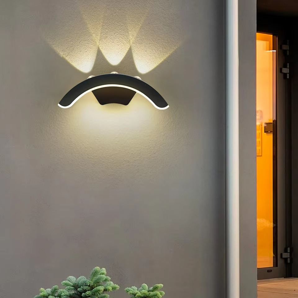 BowLift | Elegant 10W Waterproof LED Outdoor Wall Sconce for Garden and Balcony - Dual Voltage