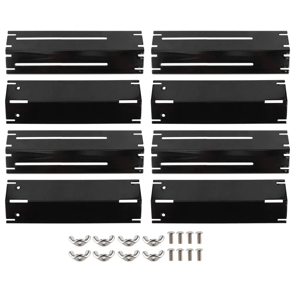 BowLift | Grill shield Adjustable heat shield for gas grills | Replacement thermal plates made of enamel | 2/4 pair set | Universal adjustable 30–56 cm