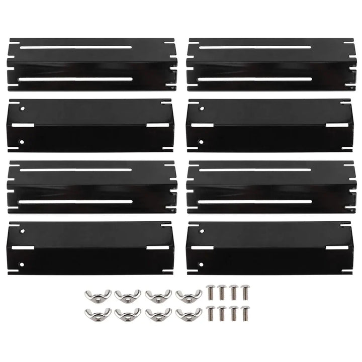 BowLift | Grill shield Adjustable heat shield for gas grills | Replacement thermal plates made of enamel | 2/4 pair set | Universal adjustable 30–56 cm