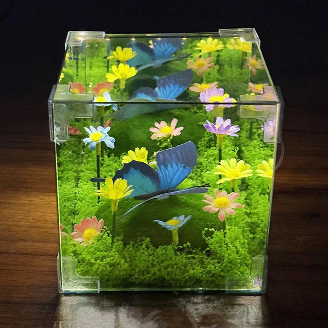 LED Butterfly Garden Cube Night Light Decor | Bowlift