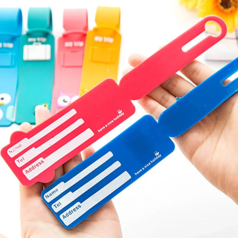 BowLift | Taggidoo Silicone Luggage Tag with Animal Design | Address Label for Travel & Luggage | Boarding Tag for Suitcases & Bags