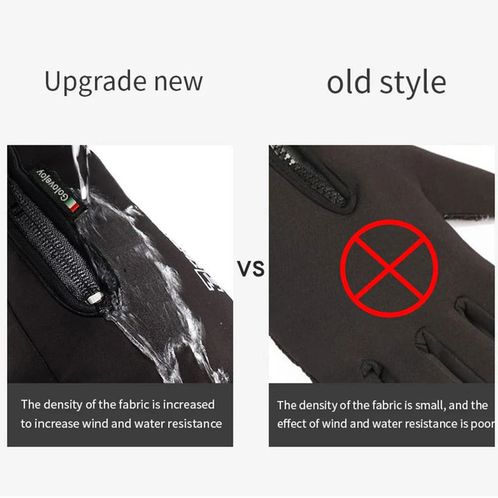 BowLift | IronRide Motorcycle Winter Gloves | Waterproof & Windproof | Fleece Lined & Touchscreen Compatible | Tactical Design