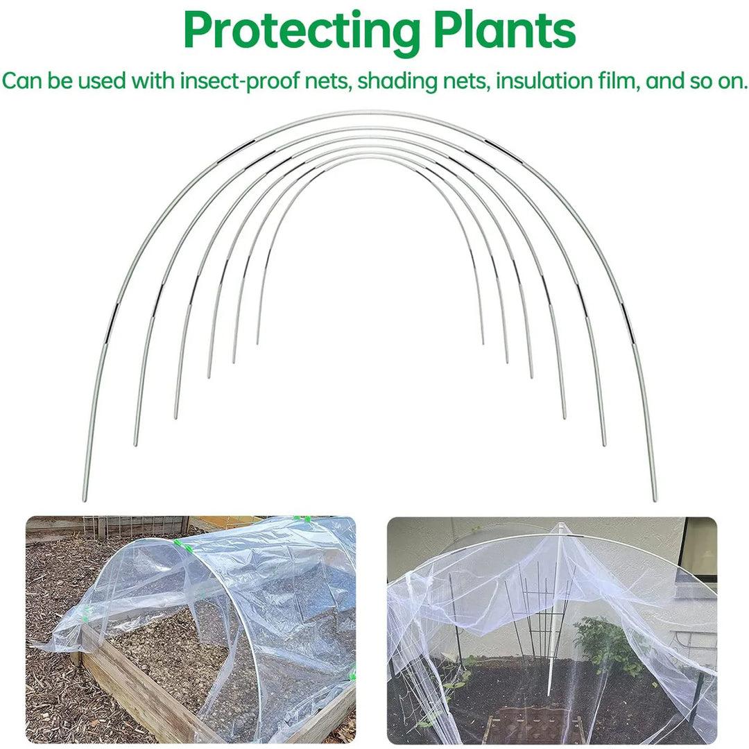 BowLift | Plantura FlexGrow Garden Arch Set made of fiberglass | DIY Plant Tunnel for raised beds & cold frames | Rustproof & Reusable | Including connectors