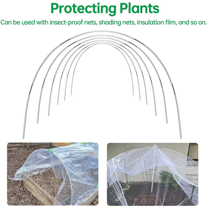 BowLift | Plantura FlexGrow Garden Arch Set made of fiberglass | DIY Plant Tunnel for raised beds & cold frames | Rustproof & Reusable | Including connectors