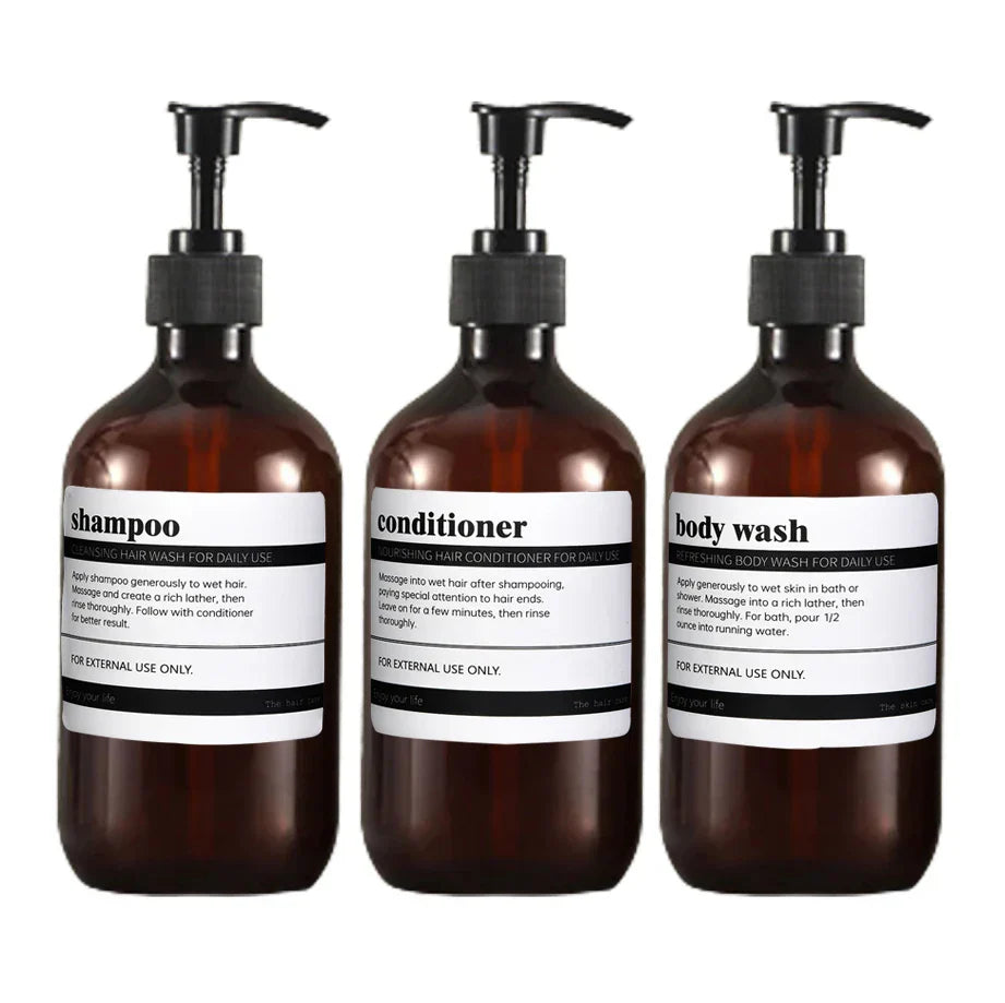 AmberLux 3-piece refillable dispenser set Bowlift