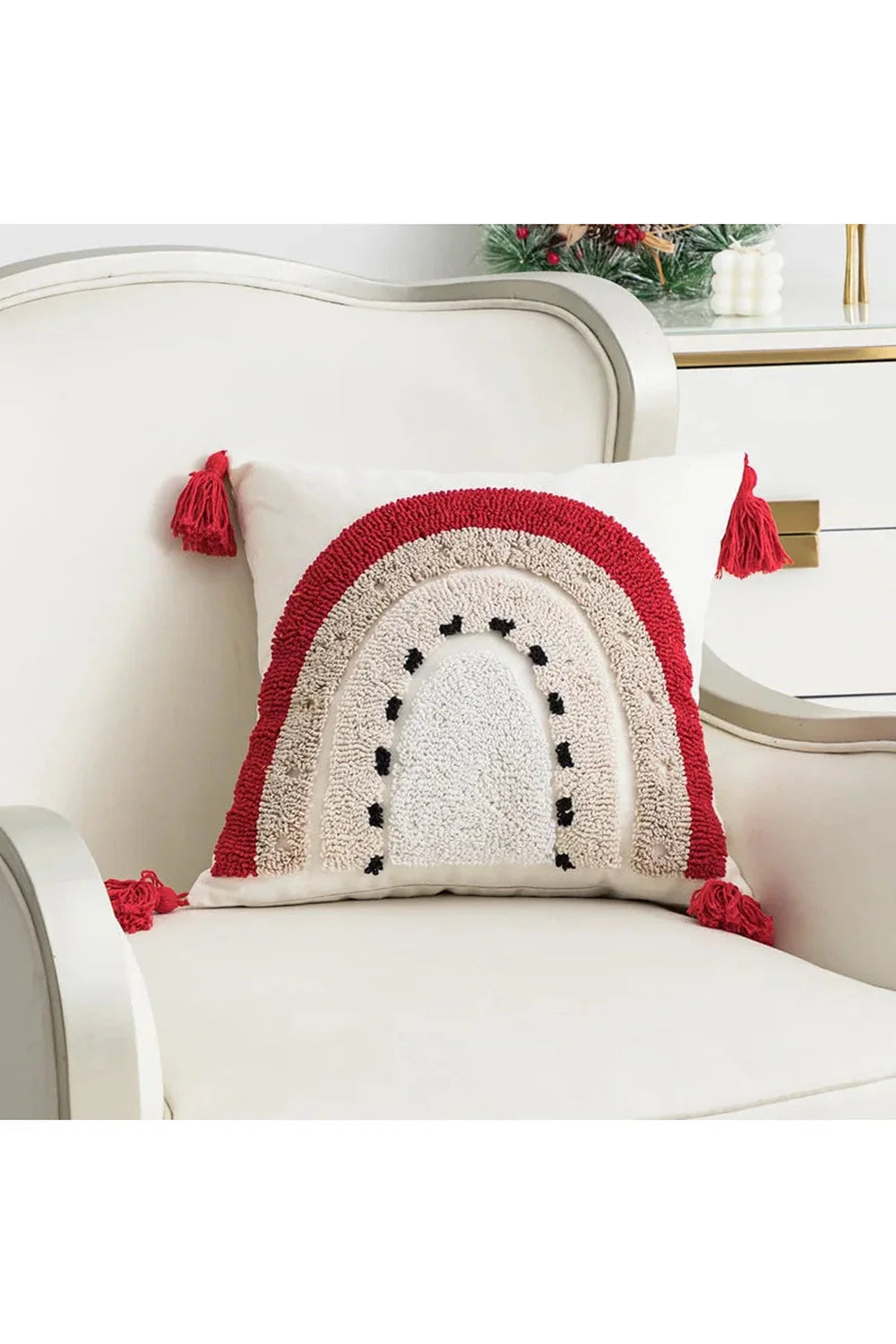 red Christmas cushion cover | Bowlift