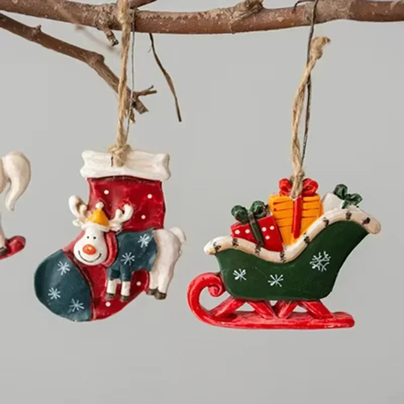 Classic Christmas decoration – Hanging Christmas stockings with moose design | Bowlift