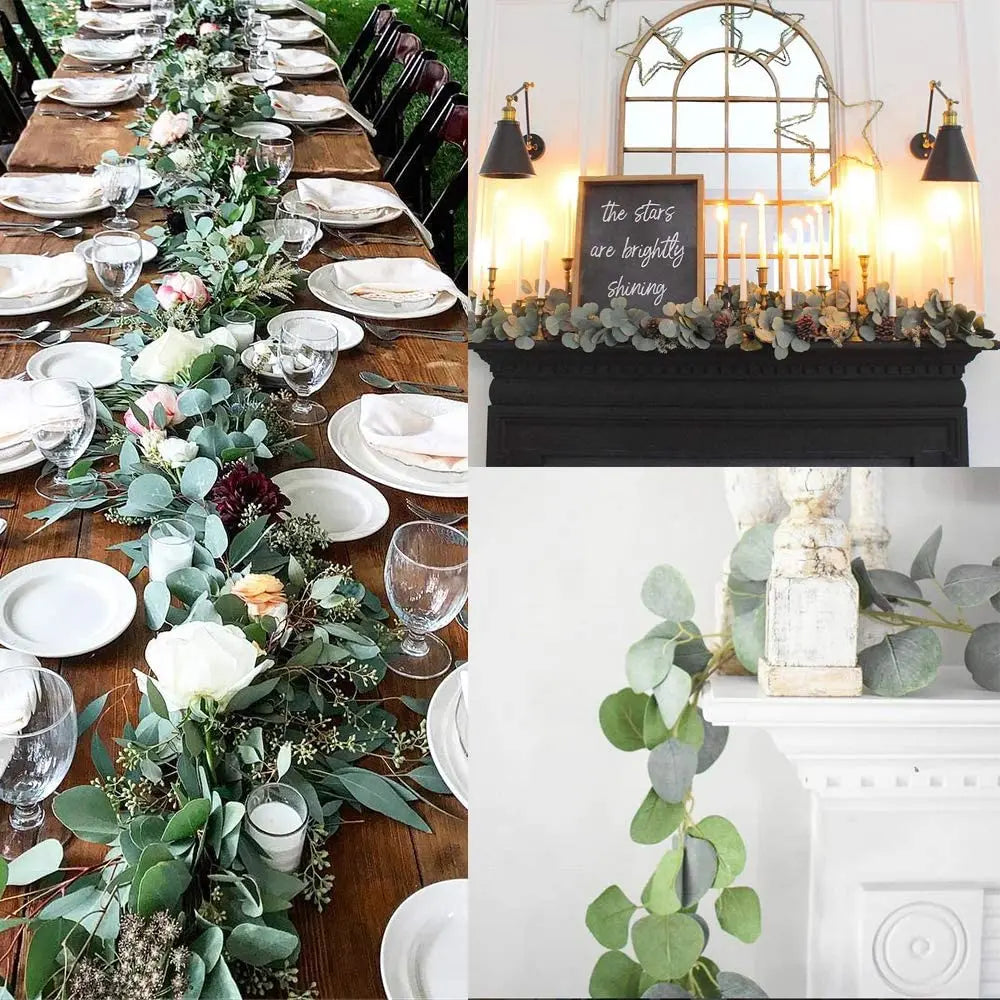 BowLift | Eucalyptus Garland Set | 2 Pieces | 180 cm | Realistic & Maintenance-Free
