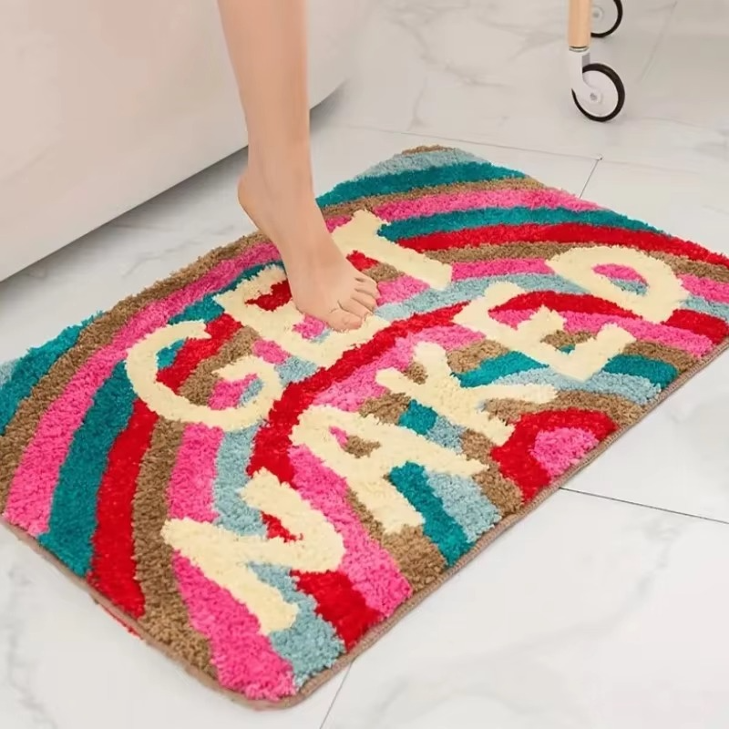BowLift | Colorful "Get Naked" Non-Slip Microfiber Bath Mat – Absorbent & Fun for Kids and Adults