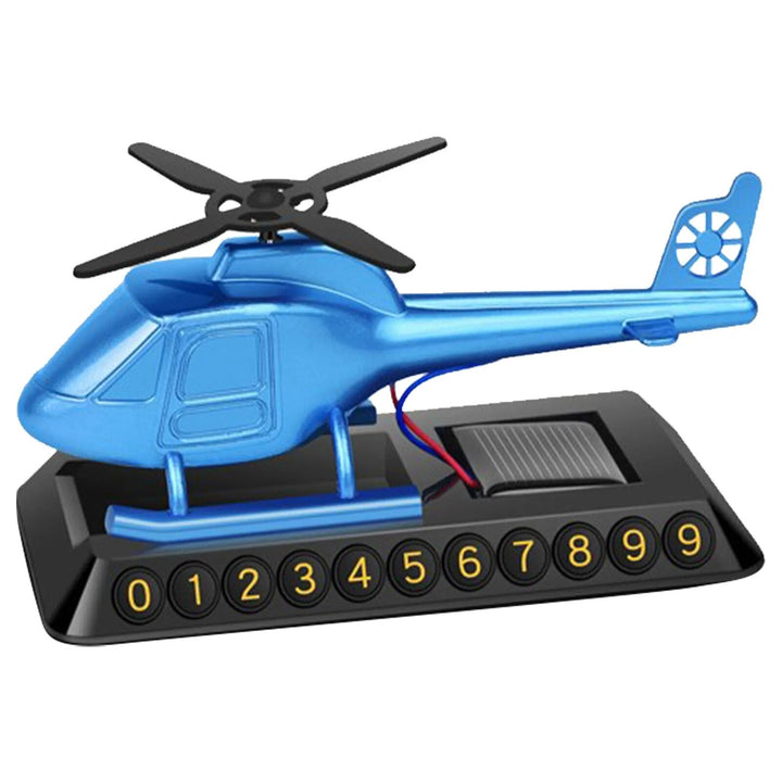 BowLift | Helicopter Solar-Powered Car Air Freshener Parking Number Plate