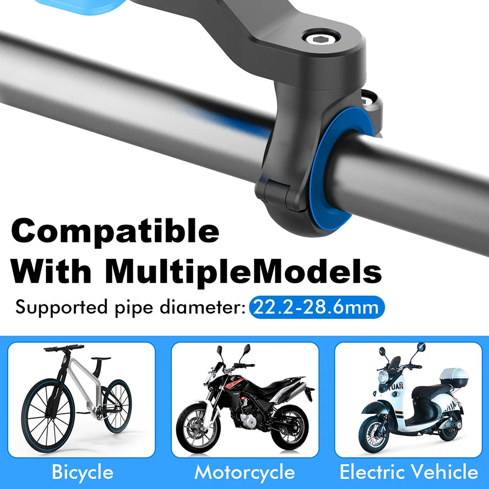 BowLift | RIDELOCK Pro Mount | Shockproof Phone Holder for Bike & Motorcycle | 360° Rotatable | For 4.7–7.2" Smartphones