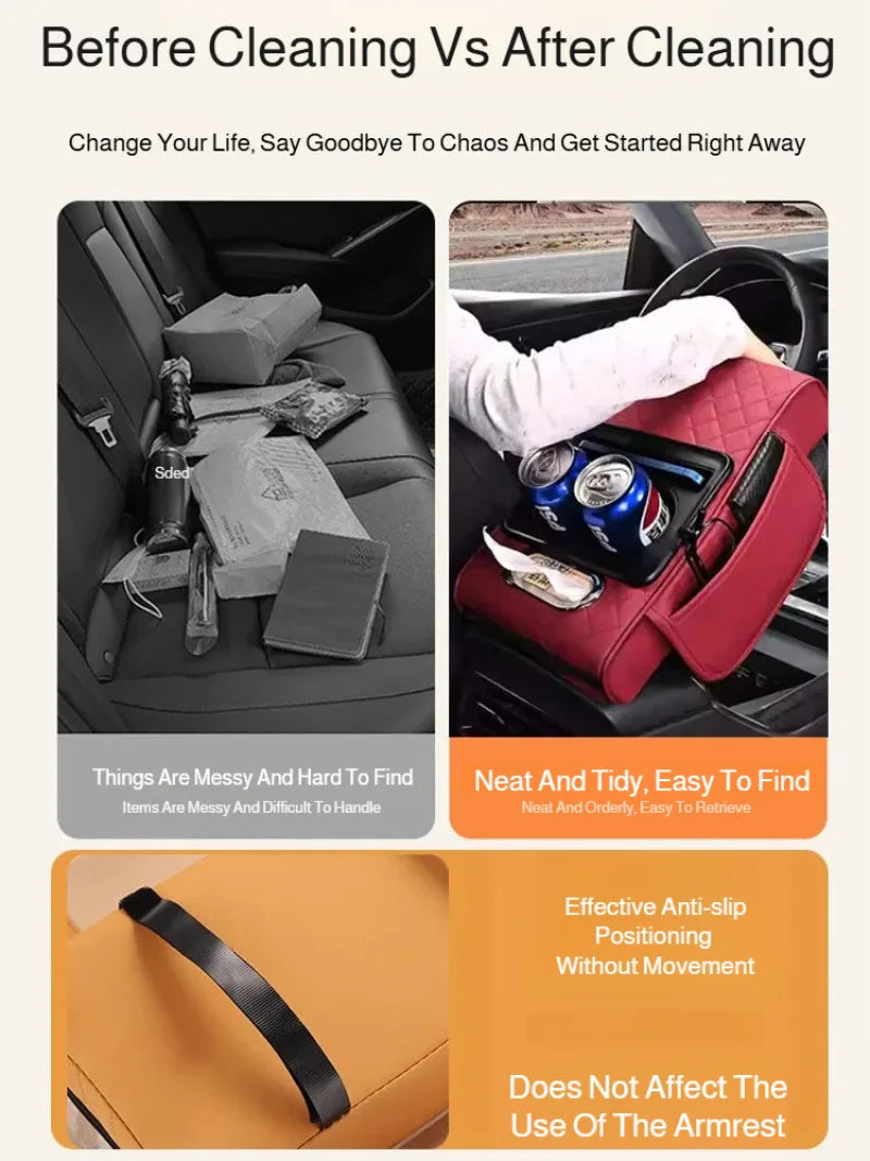 Car Armrest Organizer 5-in-1 | Bowlift