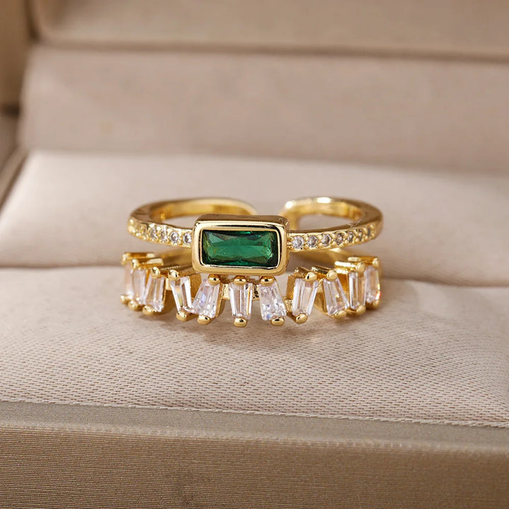 BowLift | Double Layered Staggering Baguette Diamond Ring