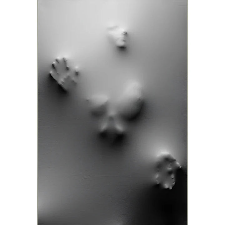 Modern Art Abstract Ghostly Figures In The Wall Canvas Prints Black White Wall Art Posters Pictures For Living Room Bedroom Art Decor | Bowlift